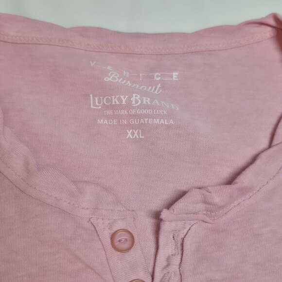 Lucky Brand Men's Size XXL T-Shirt Short Sleeve Pink (51) - Picture 9 of 12